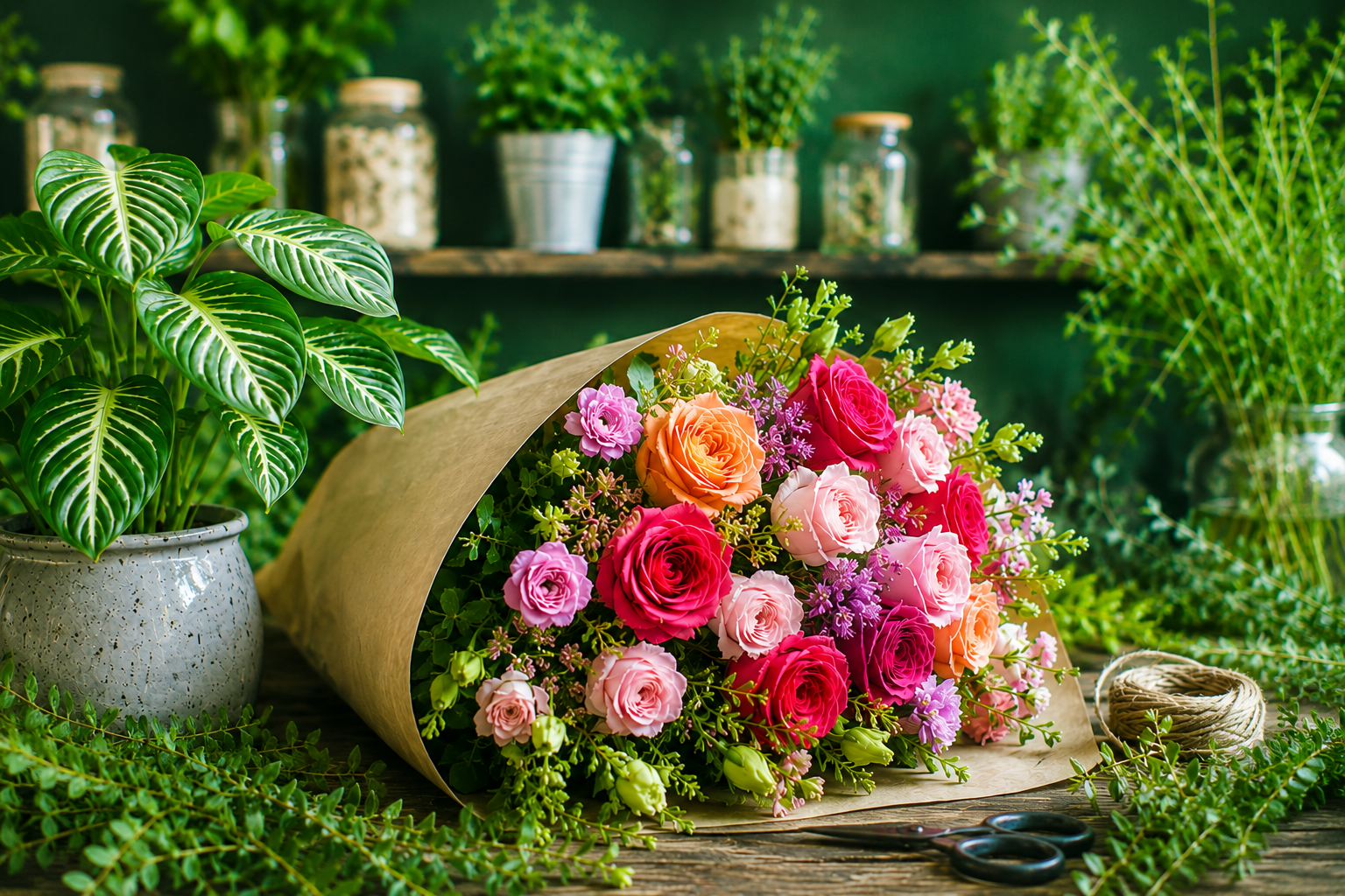 boeket en planten